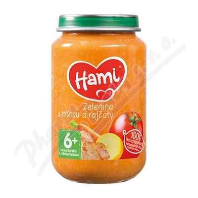 HAMI příkrm zel+krůta+rajč.200g6M 109923
