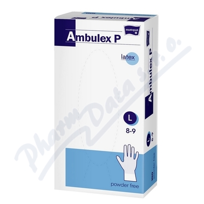 Ambulex P rukavice latex.nepudr.L 100ks