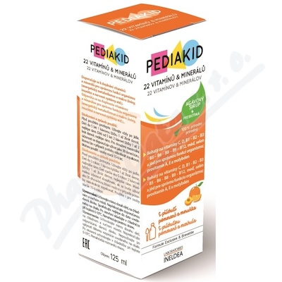 PEDIAKID 22 Vitaminu & Mineralu 125ml
