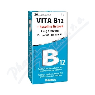Vita B12+kysel. listová 1 mg/400mcg 30ks