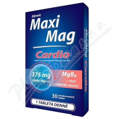 MaxiMag Cardio 375mg Mg+B6 30 tablet