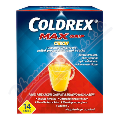 Coldrex MAXGrip Citron 1000/10/40mg 14ks