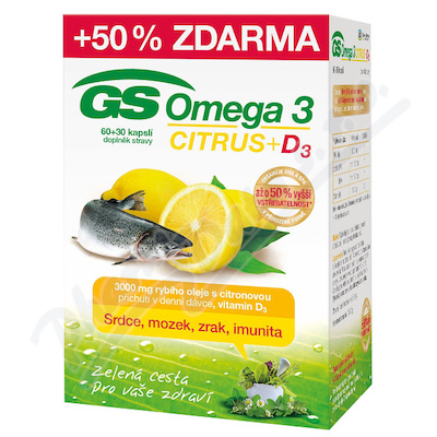 GS Omega 3 Citrus+D3 cps.60+30 CR/SK